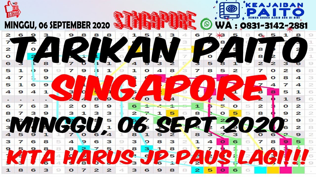 Tarikan Paito Togel Sgp Minggu 06 September 2020 Sgp Jitu Youtube