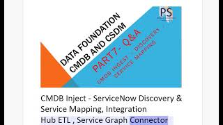 CSDM Data Foundations Part7 - CMDB Ingest Discovery and Mapping