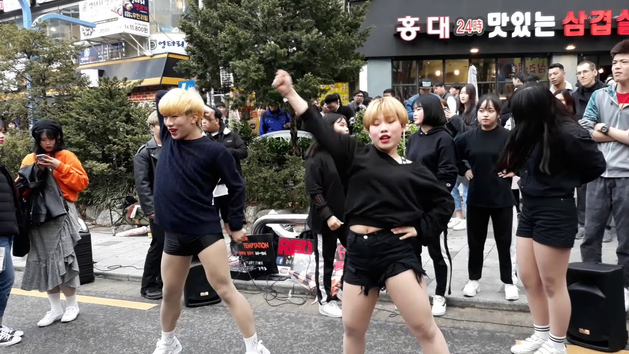 2018.04.14 4K 홍대걷고싶은거리 연합댄스팀템테이션&레드크루(2)