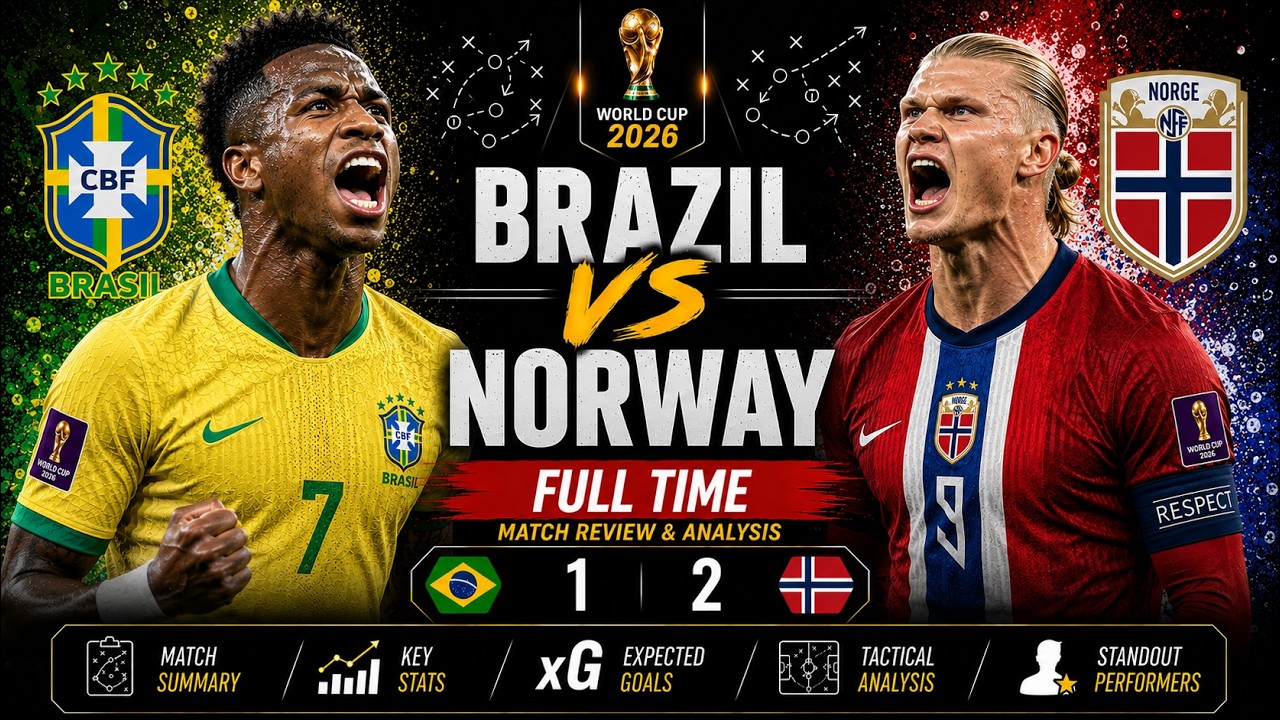 Brazil vs Norway xG Analysis 1 to 2 Upset - YouTube