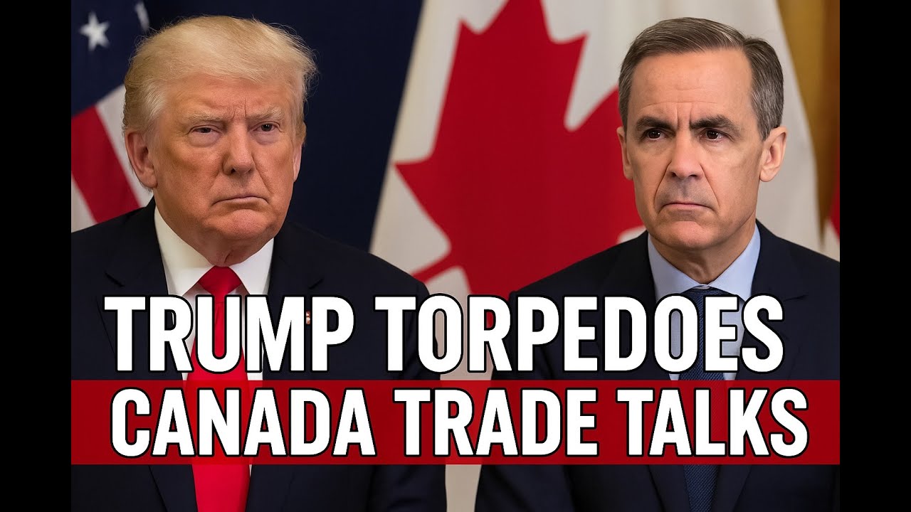 Trump blows up Canada trade talks over Big Tech tax - YouTube