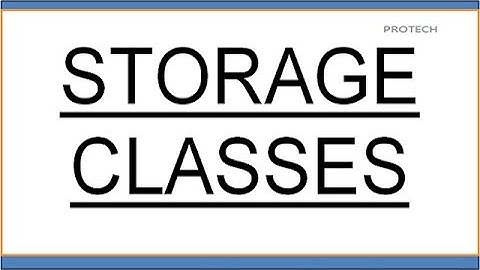 STORAGE CLASS IN C | AUTO, STATIC, EXTERN  AND REGISTER IN C
