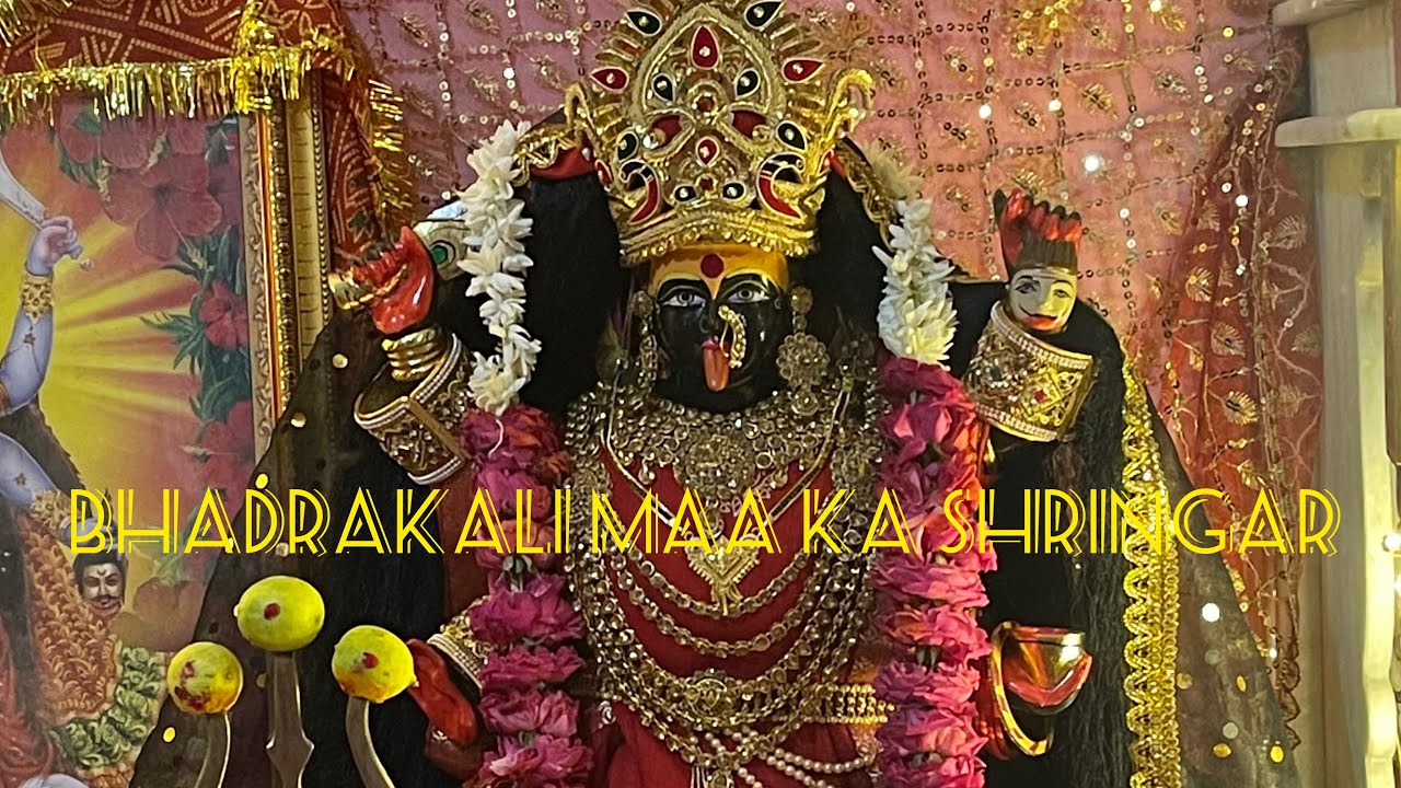 How to drape saree on bhagvati😍🌺❤️|MAA BHADRAKALI🌸🙏🏻