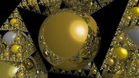 3D Ray Tracer - Tetrahedron of Spheres - 8 Levels - Metals