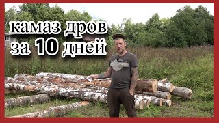 Split and sawed Kamaz "chip" of firewood in 10 days