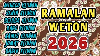 Download Lagu SIMAK LENGKAP‼️ RAMALAN 2026 UNTUK WETON PASARAN KLIWON ( SENIN - MINGGU ) #tarot #tarotreading MP3