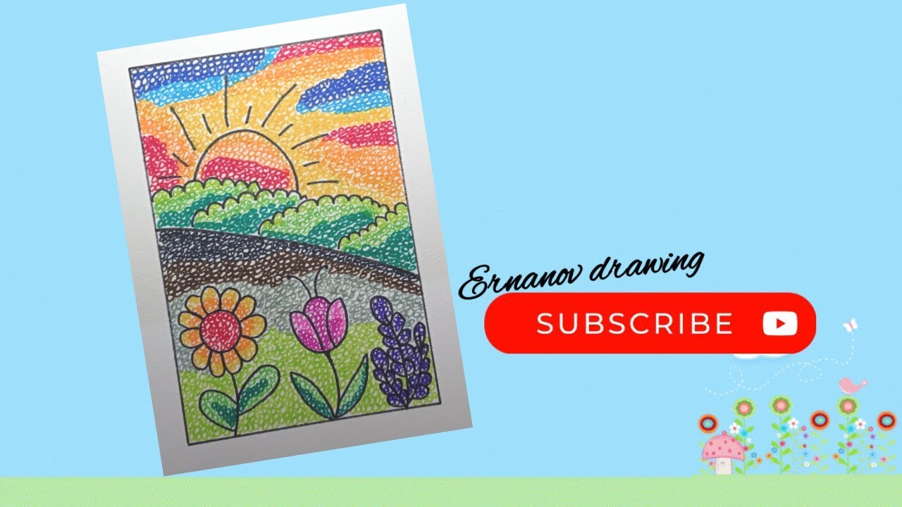 CARA MEWARNAI TEKNIK PATTERNING (MENGISI POLA) #menggambar #coloring #patterndrawing #easytutorial