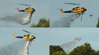 2023-03-21: Fire Helicopters - 2 x Bell Huey Helitak Water Drops (Excerpt)
