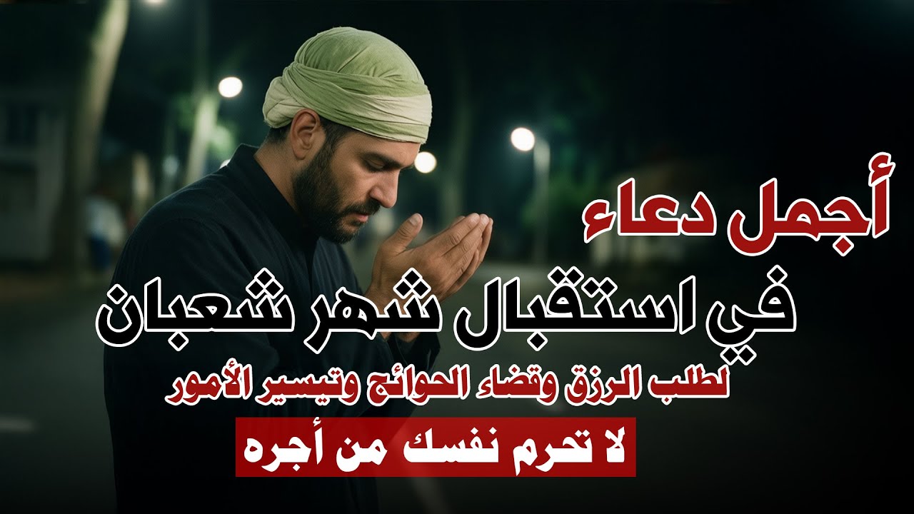 أجمل دعاء في استقبال شهر شعبان .. لطلب الرزق وقضاء الحوائج وتفريج الهموم🤲😓 .. القارئ أبوبكر الظبي