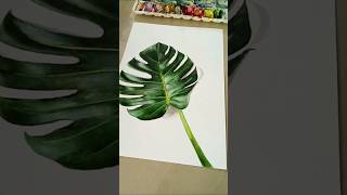 Realistic Watercolor Painting |Leaf Watercolor Painting |Subscribe |