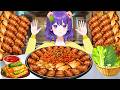 삼겹살, 불닭볶음면 먹방 / Korean BBQ &amp; Buldak Noodles / mukbang / ASMR animation / 밥다니