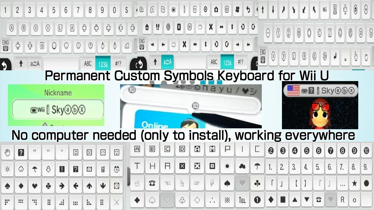Wii U: Permanent Custom Symbols Keyboard (NO PC NEEDED, WORKS EVERYWHERE)  MK8U - YouTube