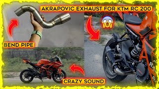 Akrapovic Exhaust For Ktm Rc 200 Loud Exhaust For Ktm Exhaust For Ktm Bike Ktm Rc 200 Exhaust