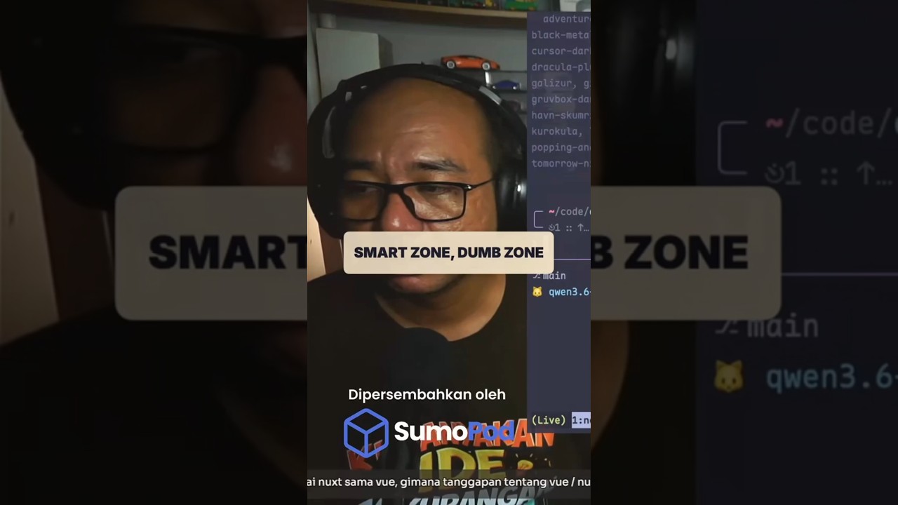 Cuplikan video: Konsep dumbzone dan smartzone dalam #LLM context window