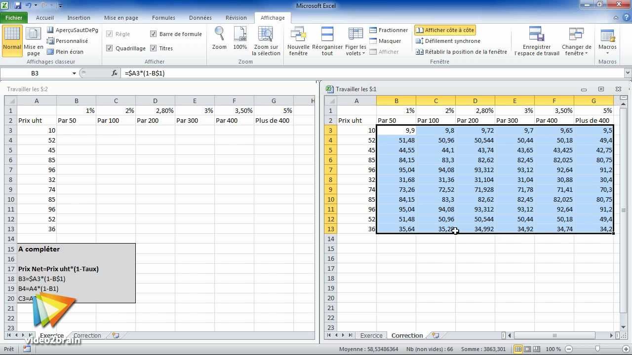 Excel 2010 : Travailler avec les $ - YouTube