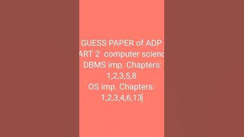 GCUF guess paper of computer science ADP part 2.GCUF important questions of CS ADS ADA part 2.