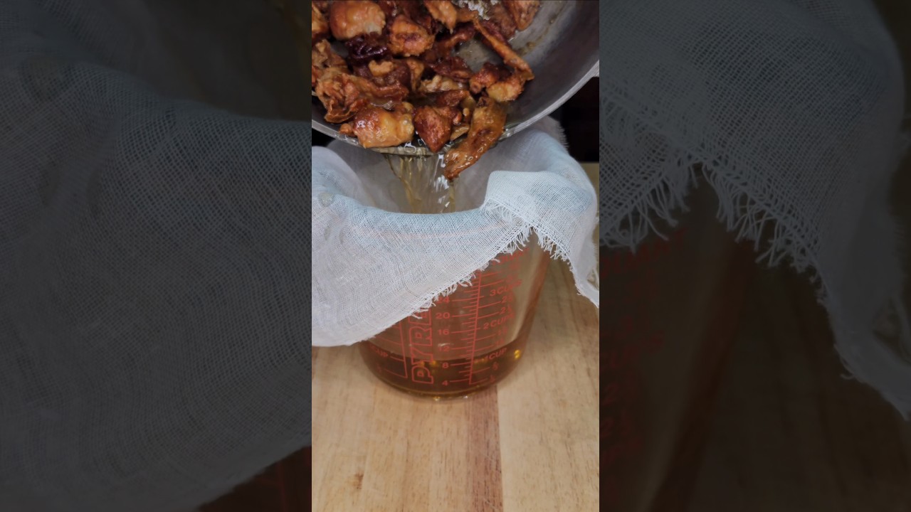 How I render chicken fat and using it as cooking oil 