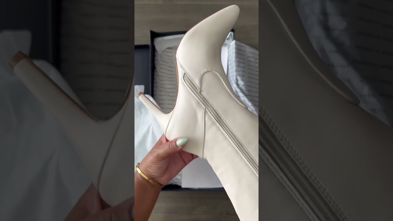 White Boots for Wide Calves 