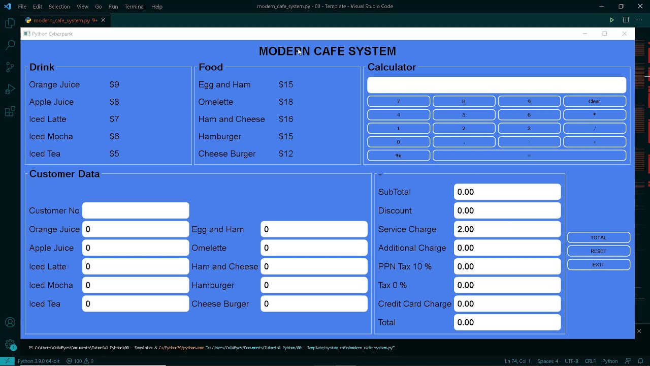 Python PyQt5 Application - Modern Cafe System - YouTube