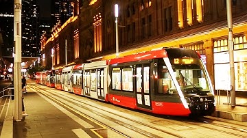 Sydney Trams - Saturday Night on George Street - March 2022