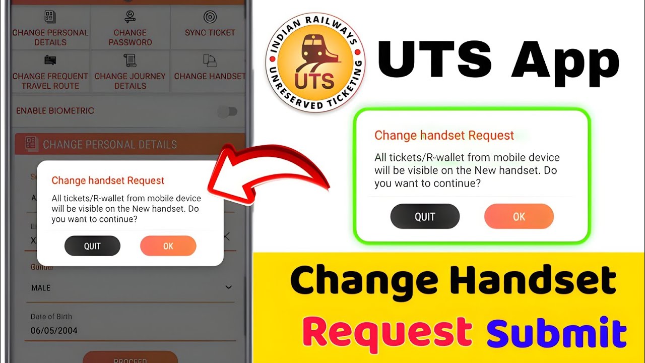 Change handset request uts | RailOne Change handset request | uts login handset change request