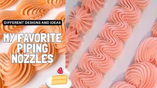ONE Piping NOZZLE, Different Designs and Piping Techniques for Cake Decorating Compilation Tutorial