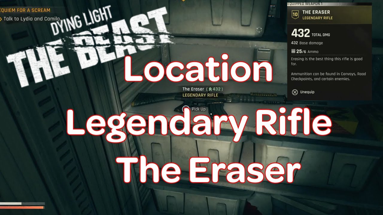 Dying Light - The Beast : Location Legendary Rifle The Eraser