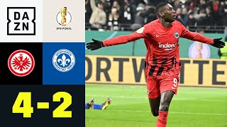 Kolo Muani entscheidet packendes Derby im Alleingang: Frankfurt - Darmstadt 4:2 | DFB-Pokal | DAZN