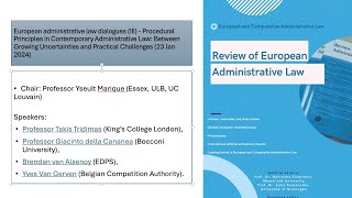 3rd European administrative law dialogue - Procedural principles - 23.01.2024 screenshot 4