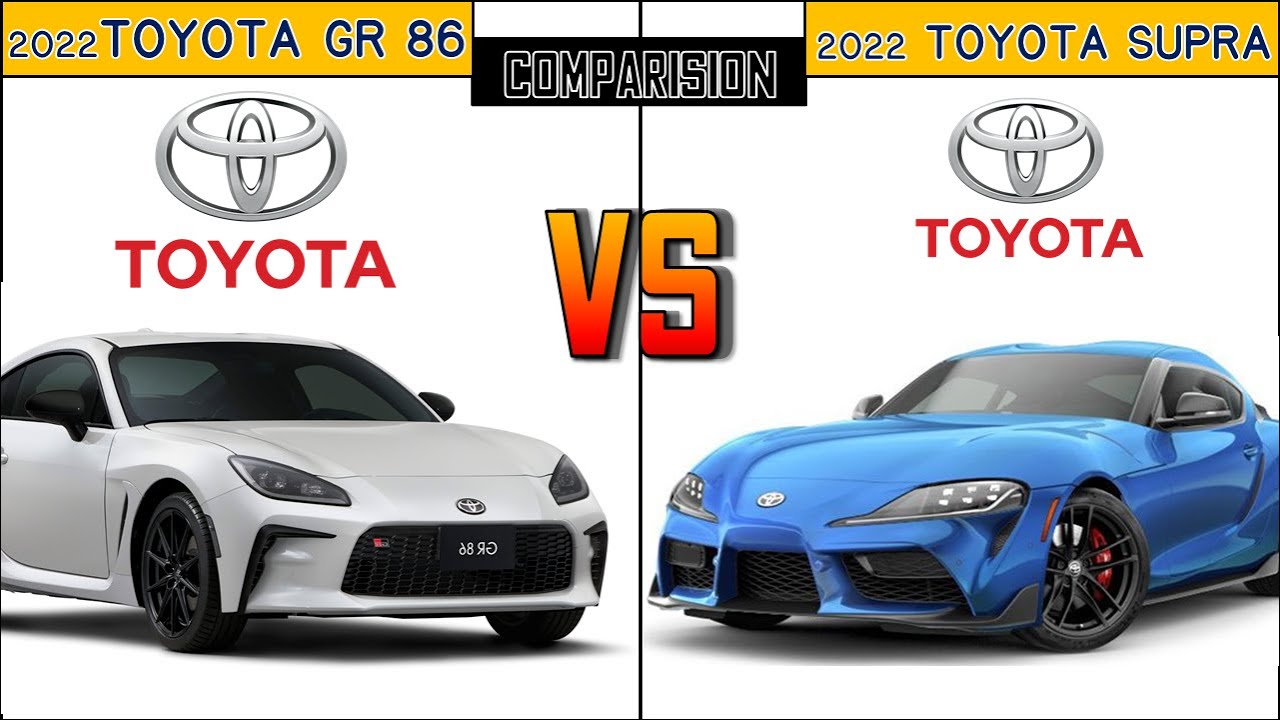 2022 Toyota GR 86 vs 2022 Toyota Supra Comparison - YouTube