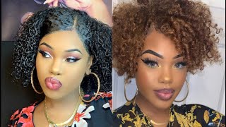 DYING DARK BROWN CURLY HAIR TO BLONDE CURLY HAIR ** NO DAMAGE !** ✨