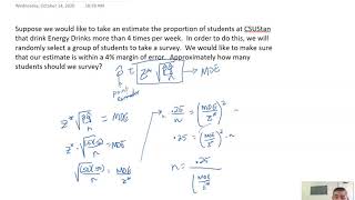 Determining Sample Size for One Prop Z-Interval