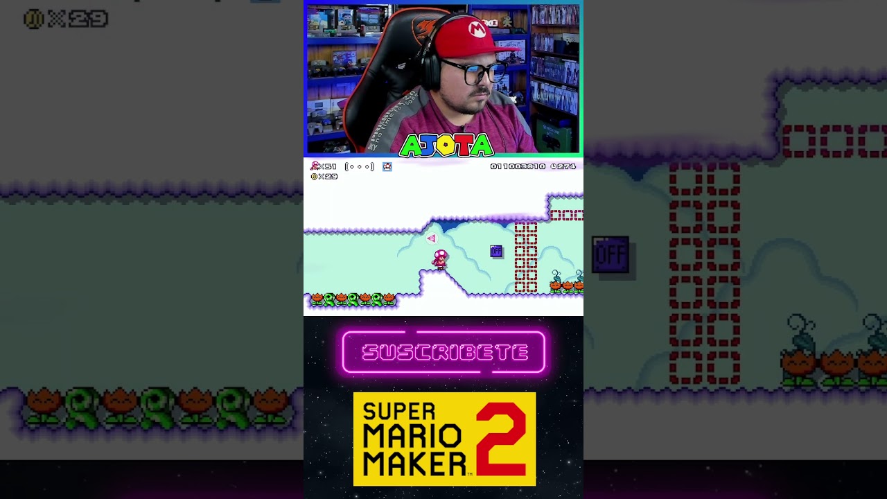 🌼 PROHIBIDO TOMAR FLORES 🌼 #nintendo #supermariomaker2 #shorts #proplayer #challenge #videogames