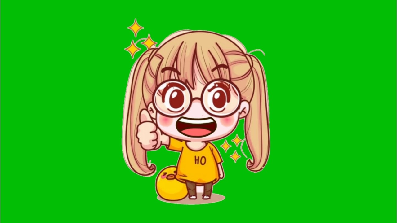 ANIMATED CARTOON TALKING LONG DURATION GREEN SCREEN