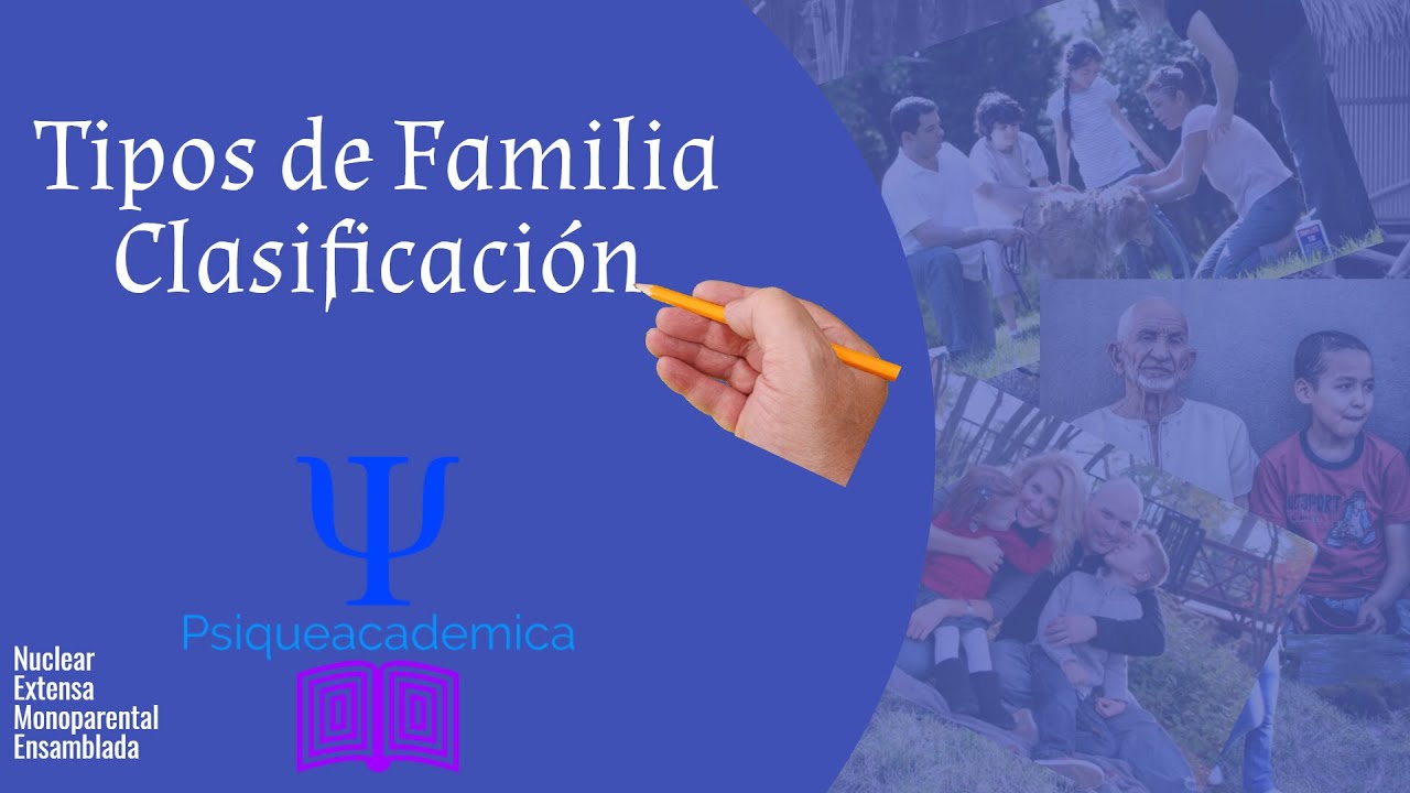 tipos de familia/ clasificacion de familia/ tipología familiar/psiqueacademica