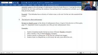 Lessons in Logic 8: Enthymemes