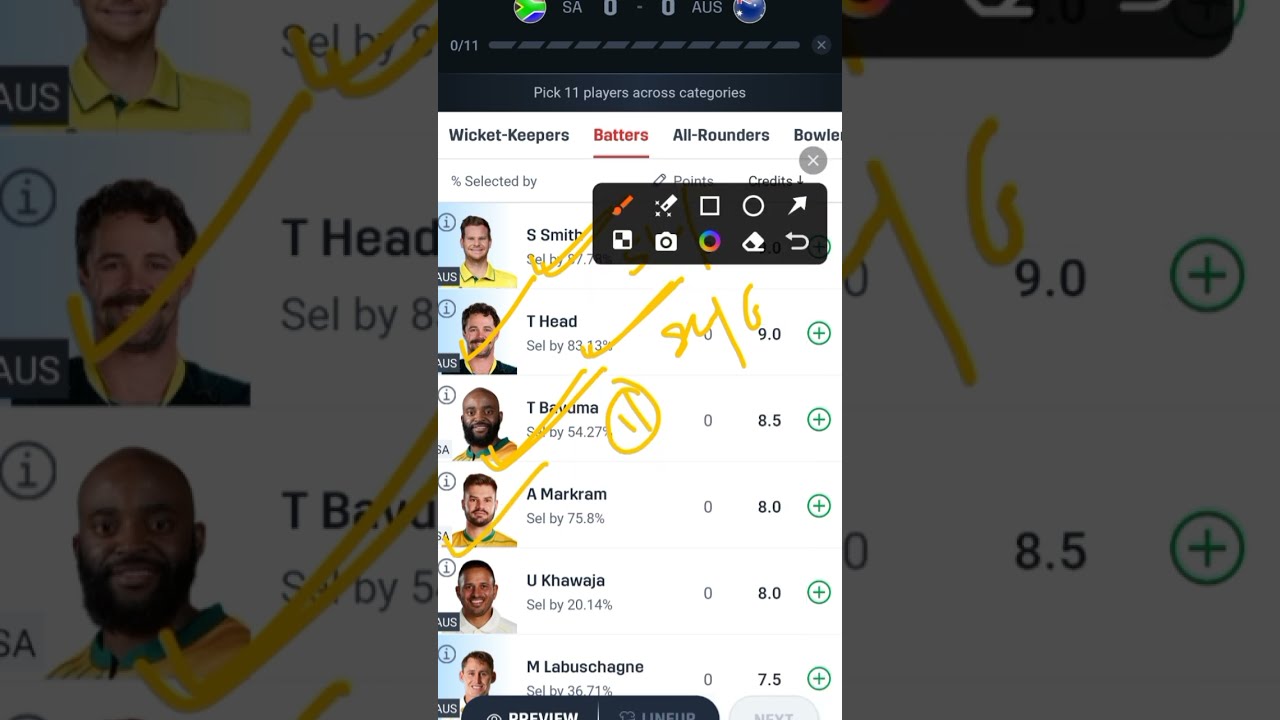 AUS vs SA Dream Team Prediction Today, WTC Final Match Prediction