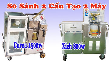 So Sánh 2 Máy Ép Mía 1500w Curoa Và 800w Xích Giảm Tốc Khác Biệt Cấu Tạo