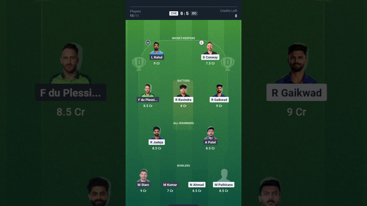 CSK vs DC : IPL 2025 || Best Grand league Team  