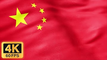CHINA FLAG 🇨🇳 1 HOUR 4K 60FPS
