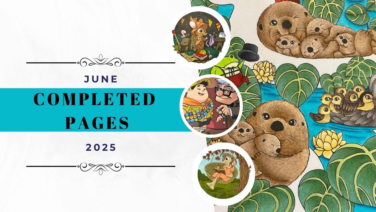 Completed Colouring Pages - June 2025