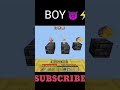 girls😂 vs boys 👿 in Minecraft part 2 #shorts #minecraft