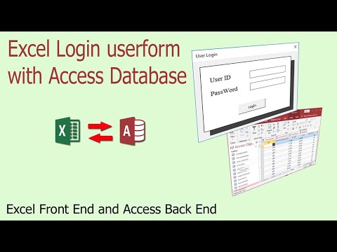 Excel Login from Access Database|Excel front end Access back end