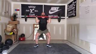 Burst of Pain 21-15-9 Thruster and Burpee over Bar
