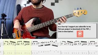 Miniatura de vídeo de "James Brown - Give It Up Or Turn It a Loose BASS COVER + PLAY ALONG TAB + SCORE PDF"