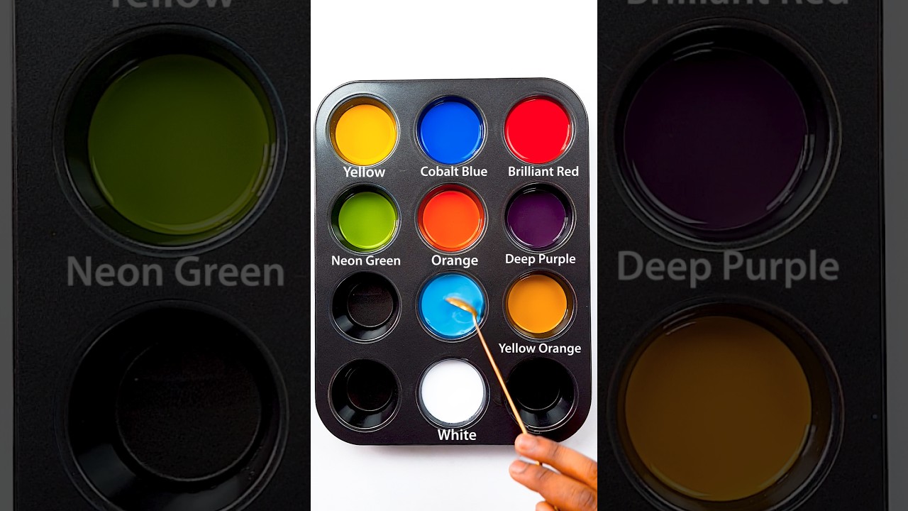 Рецепты цветов из одного только желтого, кобальтово-синего, ярко-красного и белого! #цвета #удово...