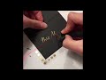 Wedding place card  gold ink  everlace design co