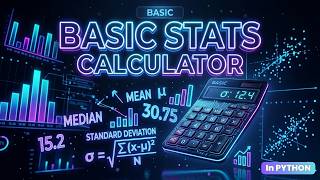 Numpy project part 3 | basic statistics calculator  #python