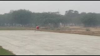Pilot-rc yak54 landing while rudder split into half