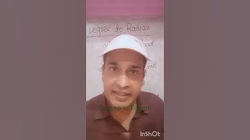 Formula for converting plane angle in Degree to Radian #shorts